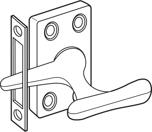 Miniatura 5 de Prime-Line H 3683 - Cerradura de ventana abatible de latón antiguo fundido a presión y acero de 1-7/8 pulgadas (paquete individual)
