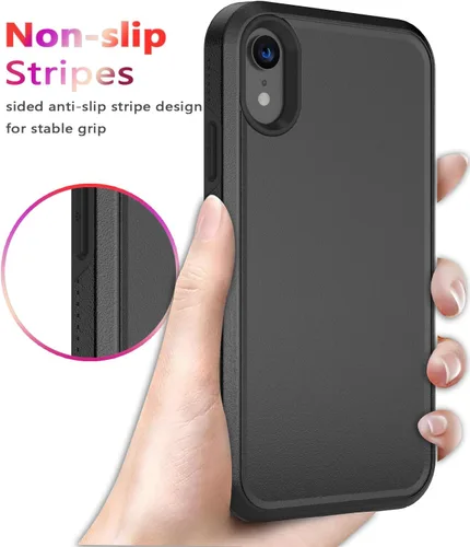 Miniatura 5 de Diverbox Funda para iPhone XR [Protector de Pantalla de Vidrio Templado] [A Prueba de Golpes] [A Prueba de Caídas] Funda de Teléfono de Protección