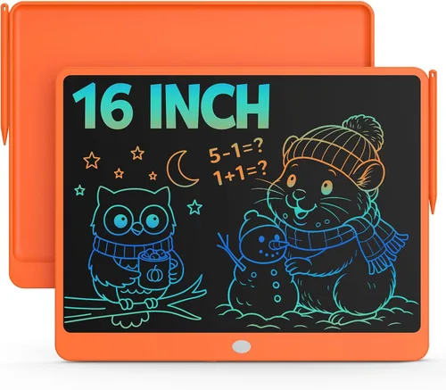 Miniatura 24 de Bravokids Juguetes para niñas y niños de 3 a 6 años, tableta de escritura LCD tablero de dibujo de 10 pulgadas, almohadillas de dibujo electrónicas