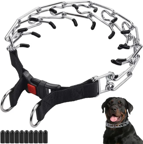 Miniatura 11 de Collar de punta para perro, collar de entrenamiento ajustable para perros con hebilla de liberación rápida para perros pequeños, medianos y grandes