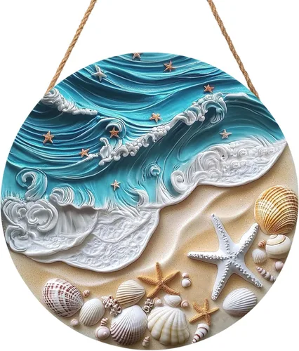 Miniatura 16 de Decoración del 4 de julio, letrero de puerta del Día de los Caídos de 12 x 12 pulgadas, colgante de puerta de madera patriótica estadounidense