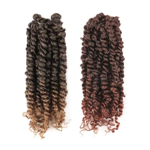 Miniatura 38 de TOYOTRESS Tiana Passion Twist Hair - Cabello Passion Twist de 16 pulgadas, trenzas pretrenzadas de ganchillo negro natural, extensiones de cabello 1b