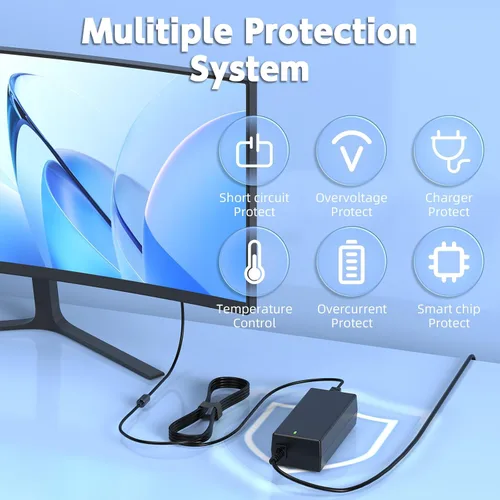 Miniatura 4 de Fuente de alimentación de 12V 6A 72W (punta de 0.217x0.098 in) Reemplazo para monitor curvo Sceptre EC, compatible con la serie SC Supersonic