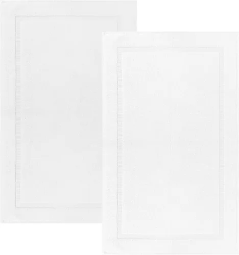 Miniatura 12 de COTTON CRAFT Tapete para bañera – Azulejo esculpido, 100% algodón, ultra absorbente, de baja pelusa, 1000 GSM, tapete de baño de lujo – Alfombra