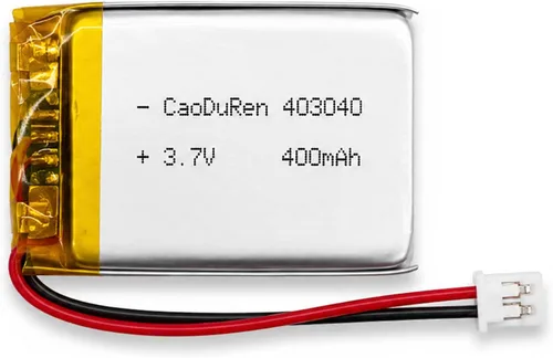 Batería recargable de iones de polímero de litio Li Lipo de 3.7V con conector JST de 2 pines de 0.079 in/0.049 in (403040 450mAh 2.0Jst)