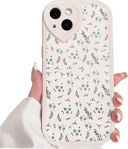 Miniatura 21 de Lovmooful Funda compatible con iPhone 13, diseño floral con lente de amor, protector de parachoques para niñas y mujeres, TPU suave a prueba