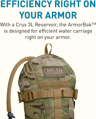 Miniatura 4 de CamelBak Armorbak - Mochila de hidratación táctica con vejiga de reservorio Mil Spec Crux de 100oz/3L