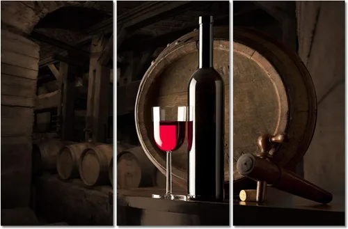 Miniatura 132 de Obra de arte para paredes del hogar, 3 paneles de letras de vino tinto, pinturas de corcho, impresiones HD, arte de pared de corcho de vino sobre