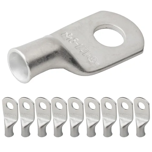 Miniatura 202 de SELTERM 5 piezas terminales de cable de cobre estañado 1/0 AWG perno de 1/2", extremos de cable de batería, terminales de anillo, conectores