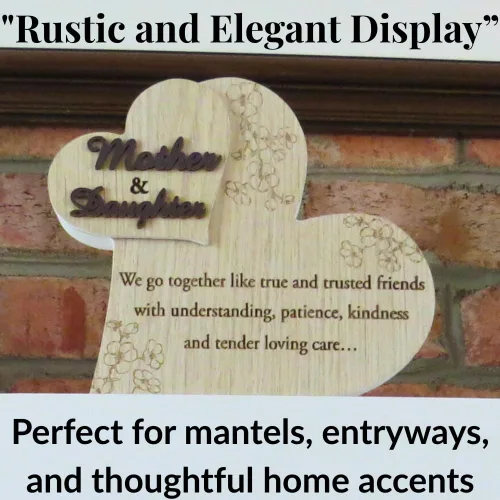 Miniatura 2 de UNIDECO Regalos especiales para el día de la madre, regalos del día de la madre para hija de mamá y papá, decoración de corazón para pared, regalo