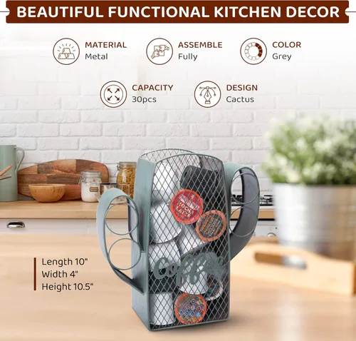 Miniatura 4 de Made Easy Kit Organizador de cápsulas de café, decoración funcional de la barra de café para el hogar, accesorios de almacenamiento de encimera