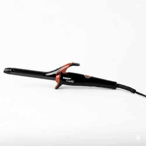 Miniatura 10 de TAIFF Curves - Rizador profesional de titanio negro – Rizador de pelo de alto rendimiento y rizadora para cabello con doble voltaje Temperatura
