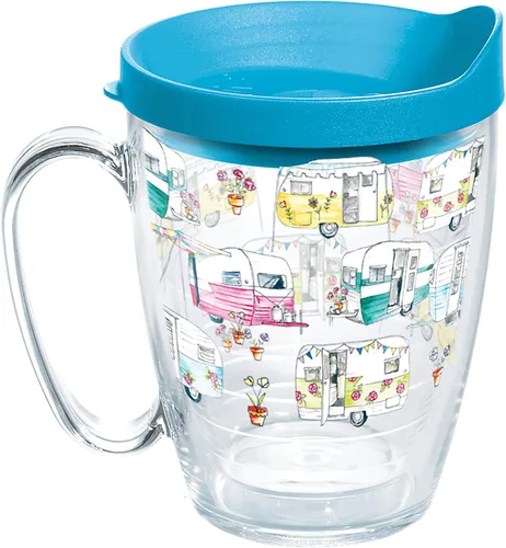 Miniatura 16 de Tervis Vaso aislado de doble pared colorido hecho en Estados Unidos mantiene las bebidas frías y calientes, 16 onzas, clásico