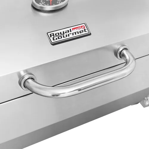Miniatura 13 de Royal Gourmet GT1001 Parrilla portátil de acero inoxidable, 10000 BTU Parrilla de gas de mesa para barbacoa con patas plegables y tapa