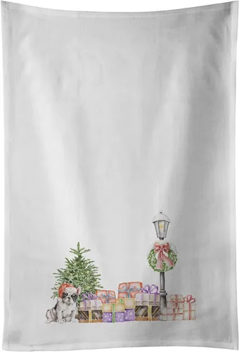 Miniatura 17 de Caroline's Treasures CK8100WTKT - Juego de 2 toallas de cocina con diseño de bulldog francés con diseño de país de las maravillas navideñas