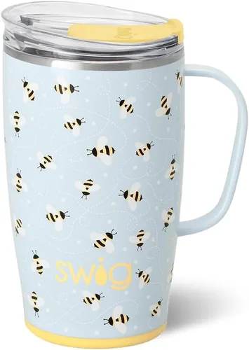 Miniatura 21 de Swig Life Taza de Viaje de 18 oz, Vaso Aislante con Asa y Tapa, Taza de Café de Viaje, Compatible con Portavasos, Acero Inoxidable, Vaso de 18 oz