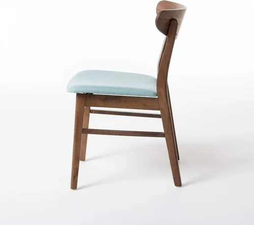 Miniatura 6 de Christopher Knight Home Idalia - Sillas de comedor, juego de 2 piezas, acabado menta/nogal