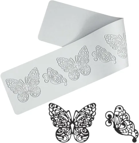 Molde de encaje de silicona Love para pastel, tapete de impresión de fondant, tapete de encaje con patrón de corazón para decoración de tartas, día