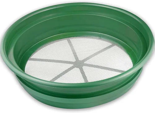 Miniatura 15 de SE Sartén de prospección de oro apilable clasificador de 13.25 pulgadas de ancho, bandeja de tamizado de malla de acero inoxidable de 1/4 pulgadas