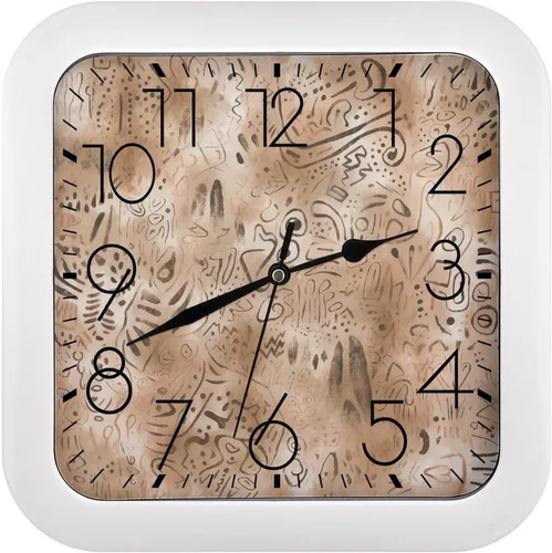 Miniatura 26 de 10" Square Modern Wall Clock,Americana Flag Deer Print Kitchen Clocks Wall Battery Operated,Silent Non Ticking Unique Funny Cute Wall Clock for