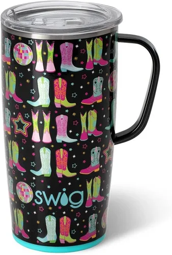 Miniatura 13 de Swig Life Taza de Viaje de 18 oz, Vaso Aislante con Asa y Tapa, Taza de Café de Viaje, Compatible con Portavasos, Acero Inoxidable, Vaso de 18 oz