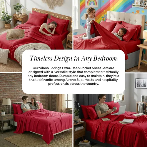Miniatura 274 de Southshore Fine Living, Inc. Juego de 7 piezas de sábanas King divididas para cama ajustable, juego de sábanas King divididas con bolsillo de 21