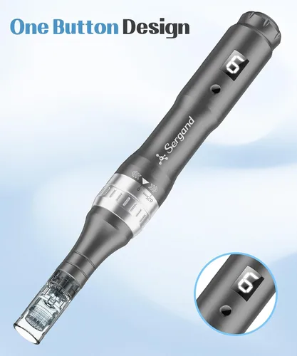 Miniatura 9 de Bolígrafo profesional inalámbrico con 20 cartuchos de repuesto – Máquina de microagujas profesional ajustable con microagujas, 6 piezas de 16 pines