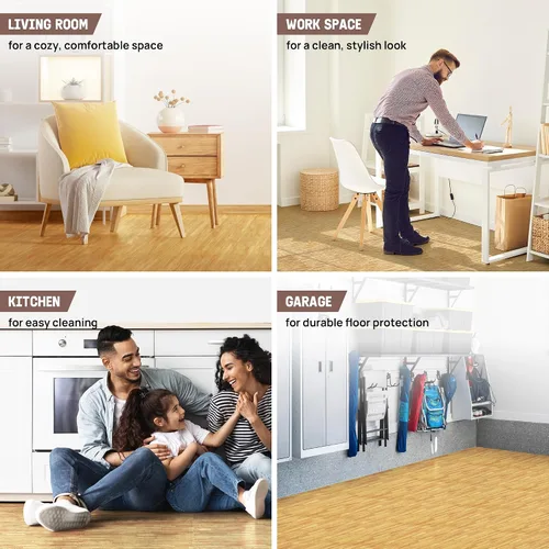 Miniatura 5 de Yes4All Alfombrillas Entrelazadas de EVA, Baldosas de Suelo tipo Rompecabezas, Acolchado de Suelo de Espuma con Borde para Muebles, Espacio