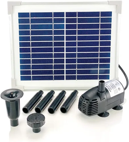 Miniatura 16 de Bomba de agua sumergible sin escobillas de 12V-24V DC 196 GPH para fuente solar hidroponía y acuaponía