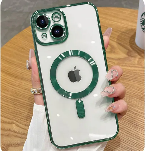Miniatura 38 de Funda magnética para iPhone 12 Pro Max transparente compatible con MagSafe Funda protectora de lente de cámara integrada para iPhone 12 Pro Max