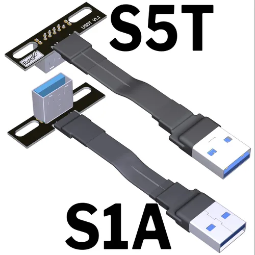ADT-Link - Cable de extensión USB 3.0 tipo A macho a USB A hembra, 90 FPV, delgado, plano, suave, flexible, FPC (2.0 in, S1A-S5T)