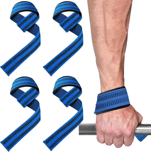 Miniatura 17 de Paquete de 4 correas de levantamiento para levantamiento de pesas, correas de elevación para entrenamiento de fuerza en el gimnasio, peso muerto