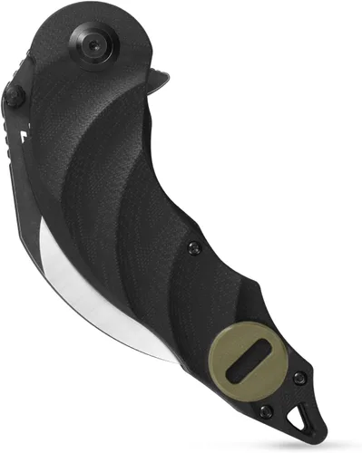 Miniatura 3 de Sitivien ST160 - Cuchillo plegable de bolsillo, hoja de acero K110 con mango G10, cuchillo de herramientas EDC para acampar al aire libre, Verde