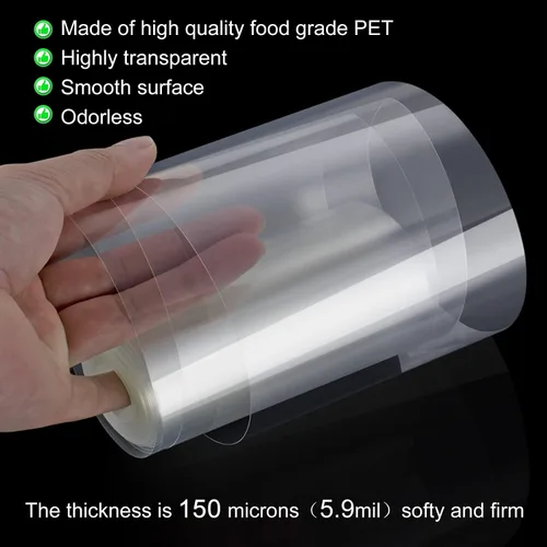 Miniatura 4 de Collares para pasteles 8 x 394 pulgadas (5.9 mil de grosor) Hojas de acetato transparente en rollos para hornear, decorar el borde circundante