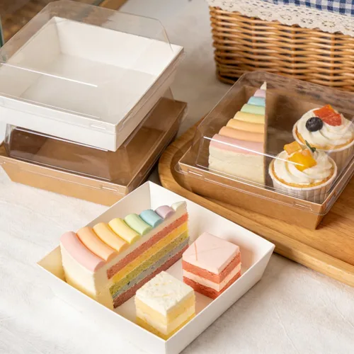 Miniatura 4 de 100 unidades de cajas para charcutería con tapas transparentes - Envases de comida ecológicos, portátiles y a prueba de fugas para varios manjares