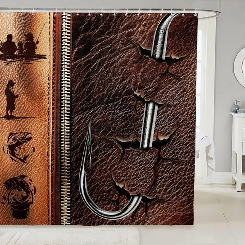 Miniatura 8 de Erosebridal American Flag Shower Curtain 72" Wx72 L Army Green Camo Waterproof Bathroom Curtains Bear Claw Hunting Theme Bathroom Shower Curtain