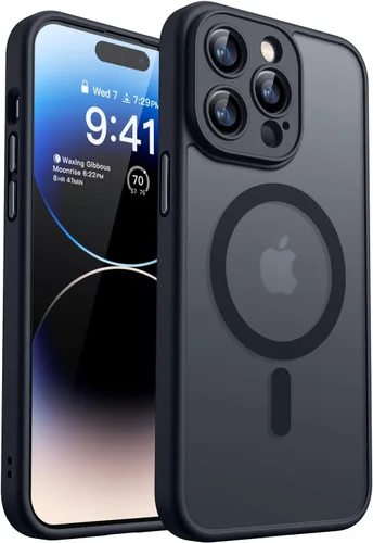 Miniatura 37 de CANSHN Funda magnética compatible con iPhone 17 Pro, mejorada [protección completa de la cámara] [compatible con Magsafe] [mate translúcido] funda