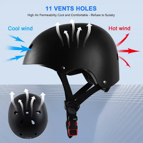 Miniatura 5 de Casco de bicicleta para niños pequeños, 2 tamaños ajustables, para niños y niñas, multideporte, ajustable, para scooter, bicicleta, monopatín