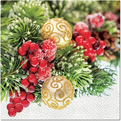 Miniatura 23 de AM Décor - 20 servilletas de papel de 3 capas de 3 capas para cenas de vacaciones, decoupage decorativo, 13 x 13 pulgadas (desplegadas)