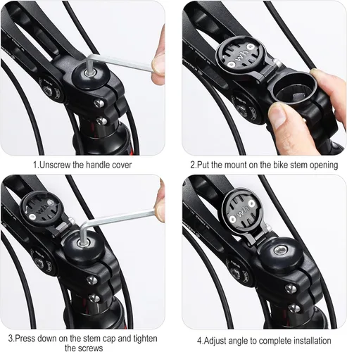 Miniatura 2 de Soporte de bicicleta ajustable para bicicleta Wahoo Elemnt Bolt y Mini, negro
