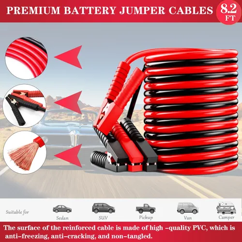 Miniatura 2 de LIANXIN Kit de herramientas de emergencia en carretera para automóvil, kits de emergencia para vehículos automóviles, con kit de cables de puente