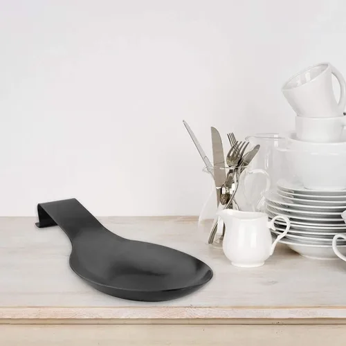 Miniatura 2 de Soporte para cucharas de acero inoxidable, soporte para cucharón de espátula, soporte para cuchara de acero inoxidable, acabado cepillado
