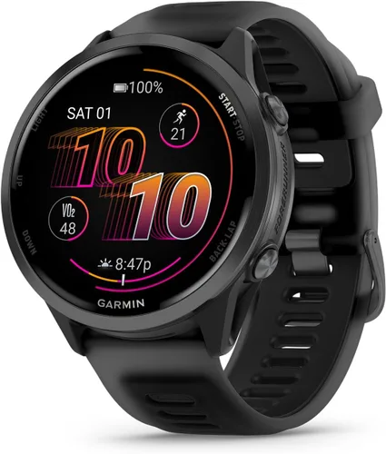 Garmin® Forerunner® 570, 47mm, Reloj inteligente avanzado para correr y triatlón con GPS, pantalla AMOLED, funciones de entrenamiento y Pizarra/Negro
