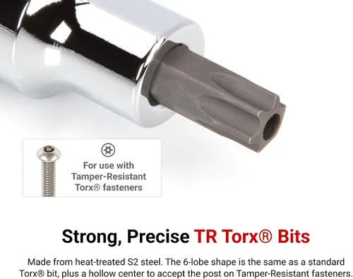 Miniatura 2 de TEKTON 1/2 pulgada de unidad x TR20 resistente a manipulaciones Torx Bit Socket SHB27220