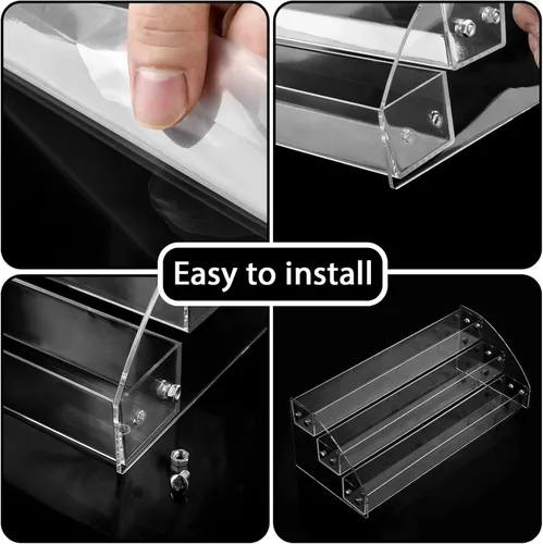 Miniatura 6 de Homakover Organizador de pintura acrílica de 3 capas, soporte de pintura perfecto para manualidades, almacenamiento de pinturas de pasatiempos