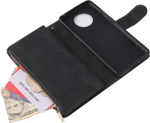 Miniatura 3 de Asuwish Funda compatible con OnePlus 7T, protector de pantalla de vidrio templado y tarjetero de cuero, funda para teléfono celular para OnePlus7t