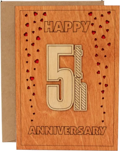 Miniatura 11 de Tarjeta de aniversario de 10 años de madera con soporte. 10 años, décima, diez años, tarjetas de aniversario de boda de aluminio para ella, esposa