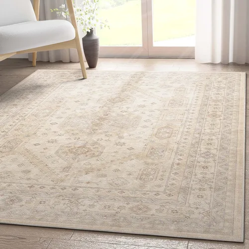 Miniatura 3 de Well Woven Apollo Flatwoven Nicosia - Alfombra de área beige de 5 pies 3 pulgadas x 7 pies 3 pulgadas B. Beige