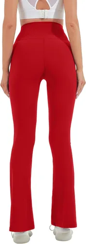 Miniatura 7 de HEGALY Pantalones de yoga acampanados para mujer, leggings cruzados, suaves, de cintura alta, pantalones casuales de entrenamiento con corte de bota