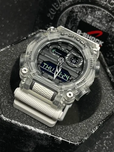 Miniatura 9 de G-Shock GA900SKL-7A Reloj de la serie esqueleto de ondas sonoras color blanco Blanco transparente